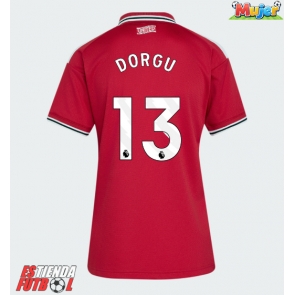 Manchester United Patrick Dorgu #13 Primera Equipación Mujer 2026-27 Manga Corta